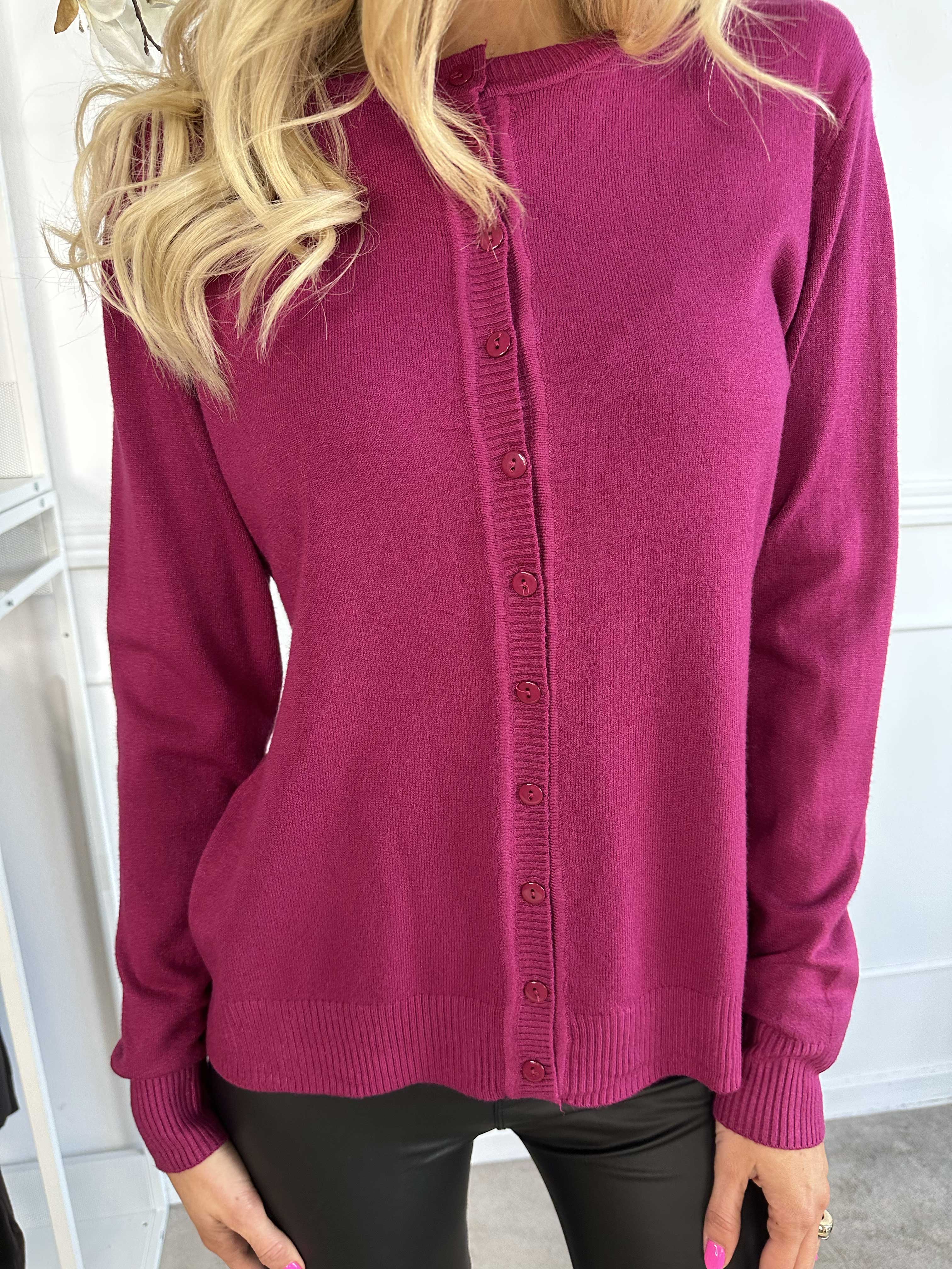 Fidan - Stickad cardigan i mjuk viskos och bomull